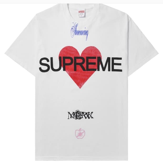 M) 슈프림 어나운싱 티셔츠 화이트