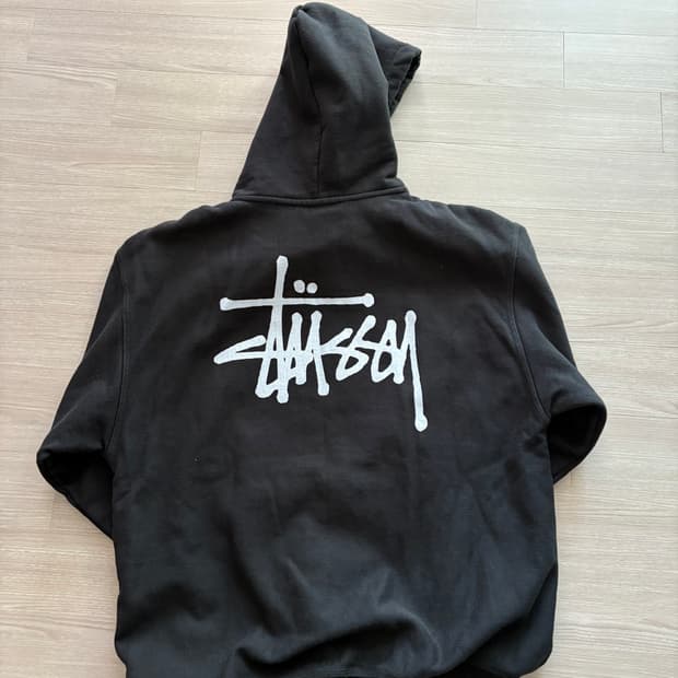 스투시 베이직 로고 후드티 L