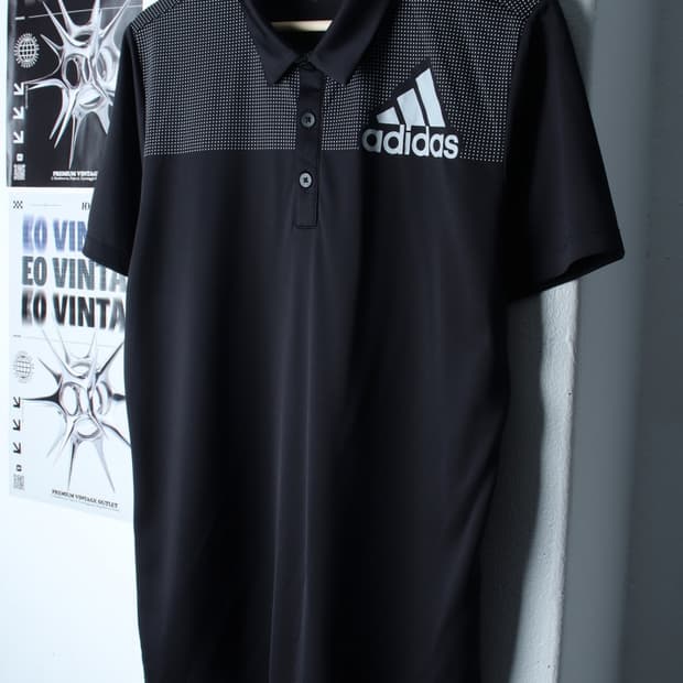 (L-XL) 아디다스 반팔 카라 티셔츠 골프 기능성 빅로고-H31750