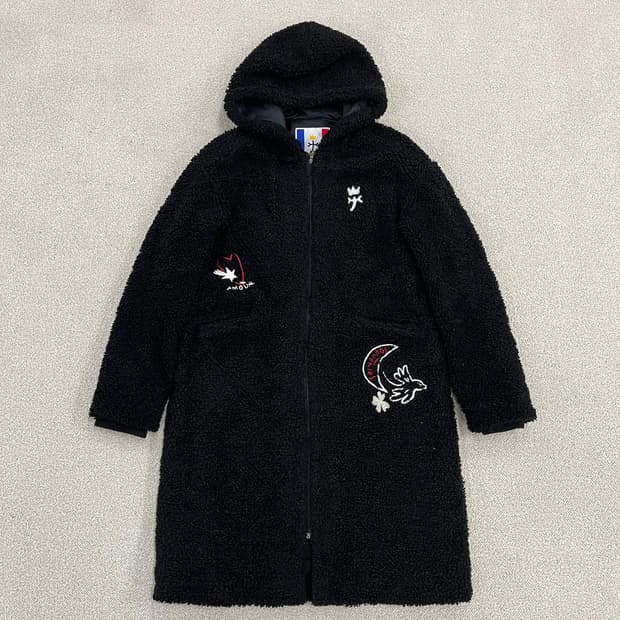 [90] 까스텔바작 골프 후드 플리스 패딩 점퍼 자켓 0105M1