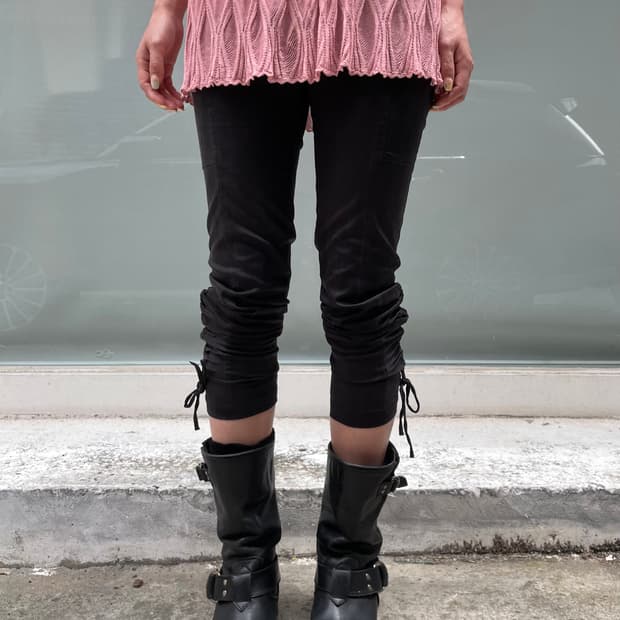 Vivienne Tam 셔링 카프리팬츠