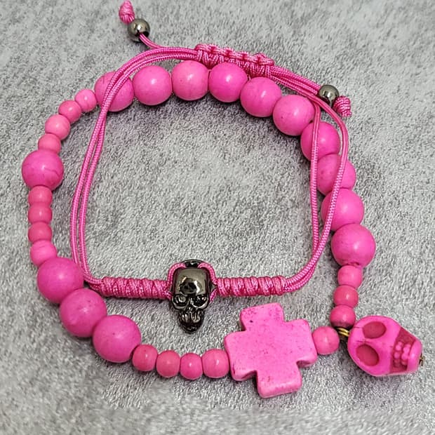 skull bracelet set