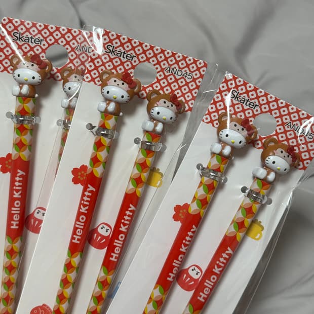 산리오 헬로키티 십이지(원숭이) 마스코트 젓가락