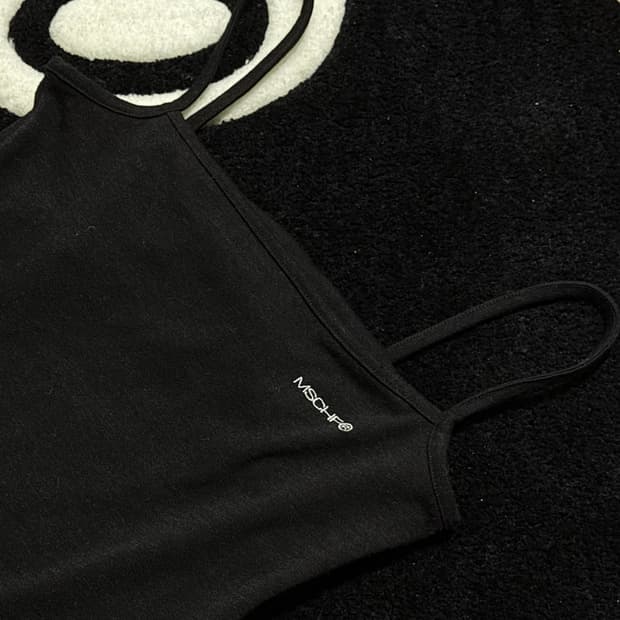 미스치프 캐미솔 나시 탱크 탑 블랙