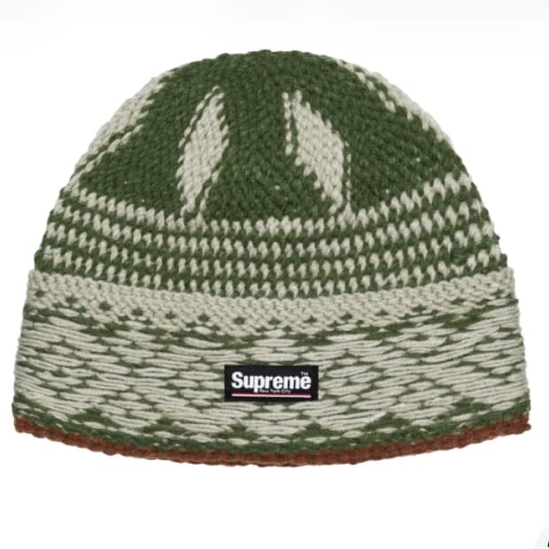 슈프림 다이아몬드 비니 그린 - 24FW