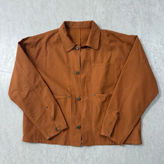 (새제품) 필프 워시드 면자켓 카멜 컬러 L 사이즈