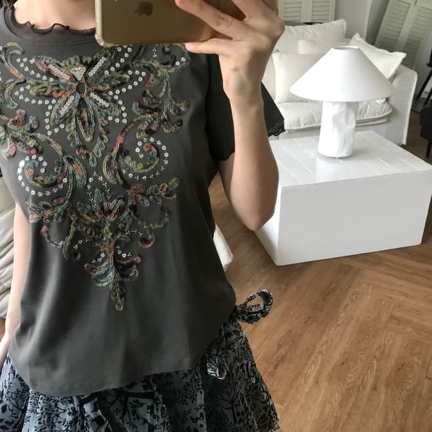 vintage pattern top