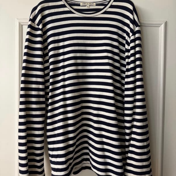 꼼데가르송 스트라이프 긴팔 티셔츠 M