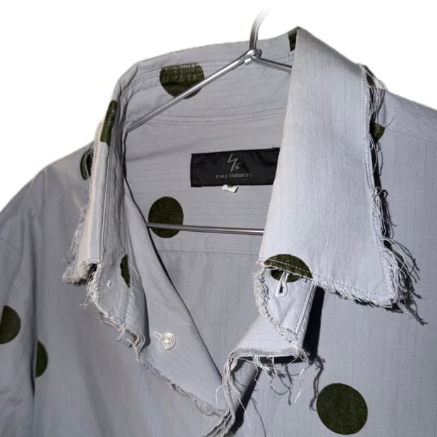 Yoji Yamamoto damaged dot shirt