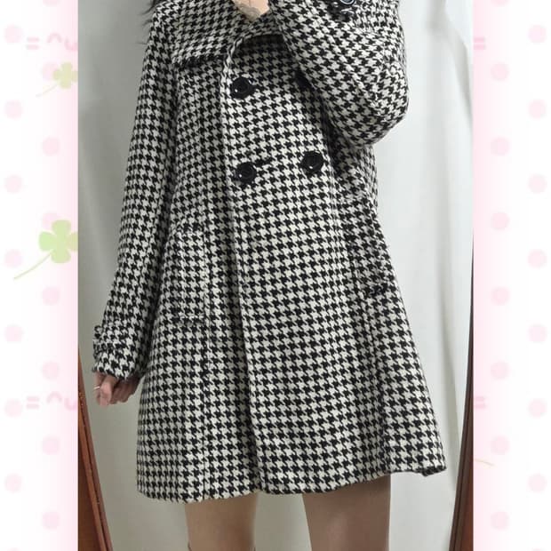 GLACIER 글라시어 하운드투스체크 코트