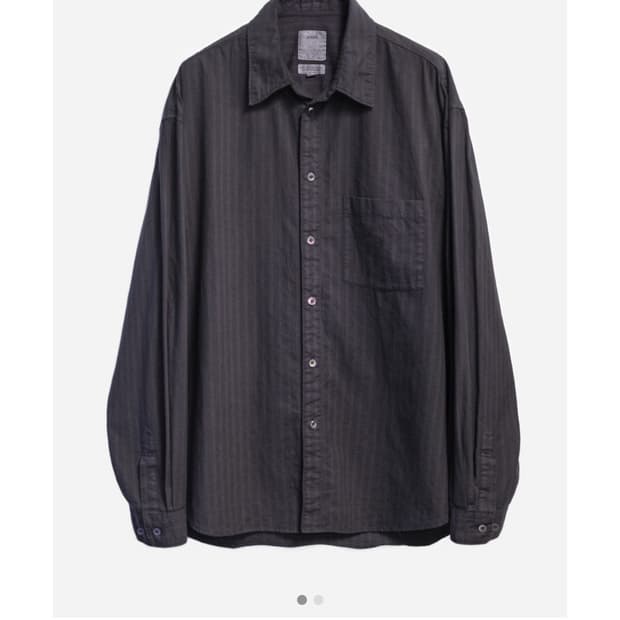 고낙 dyed glitch stripe shirt - 퍼플차콜 2(m)