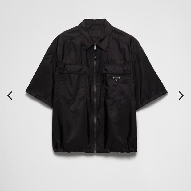 프라다 / 리나일론 반팔 셔츠 자켓 / L