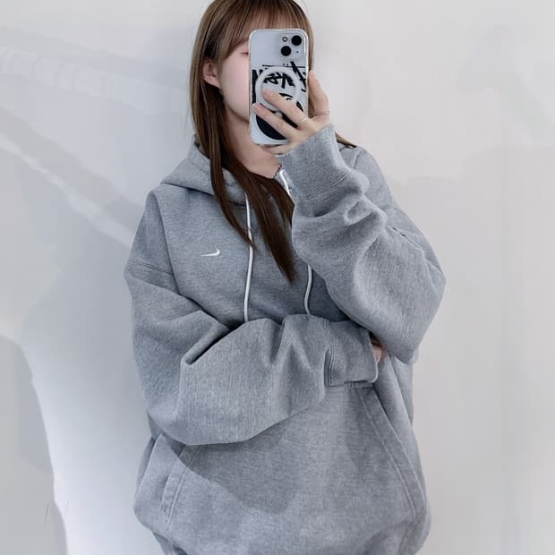 나이키 NRG 솔로스우시 그레이 헤비스웻 후드