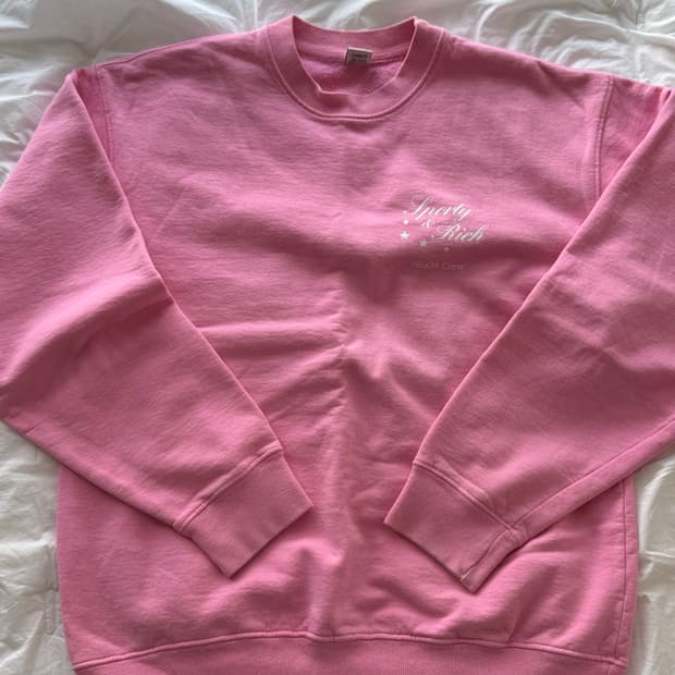 Sporty & Rich 핑크 맨투맨 M