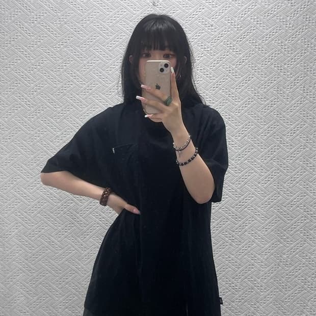 주욕 빈티지 모던 캐주얼 스몰로고 포켓 반팔티 L C12172