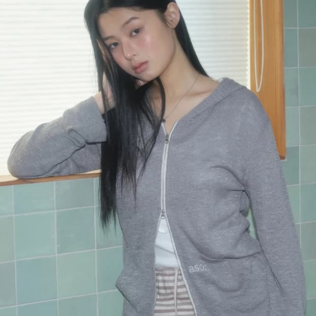 애즈온 KUMA HOOD ZIP-UP 쿠마 후드집업