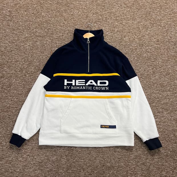 HEAD x 로맨틱크라운 반집업 풀오버 M