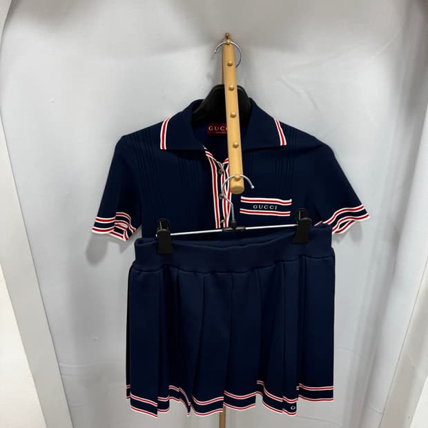 백화점판 구찌 반팔 치마 스커트 세트 