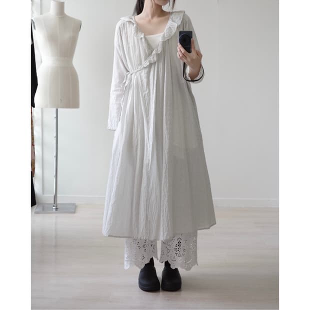  Samansa Mos2 ruffle collar smock dress