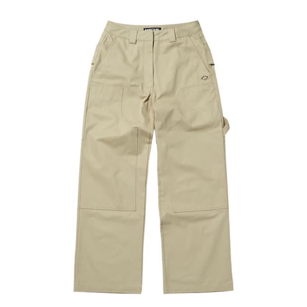 미스치프 에이프런 포켓 워크 팬츠 카키 베이지 S 사이즈