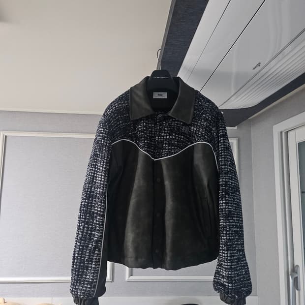 [거의 새것] 알에스에스씨 (rssc) 니트 레더 바시티 자켓 점퍼