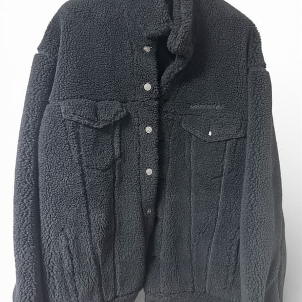 [새제품] 발렌시아가 오버사이즈 플리스 자켓 블랙 4사이즈