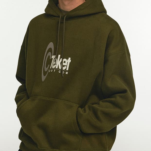 테켓 symbol 후디 카키