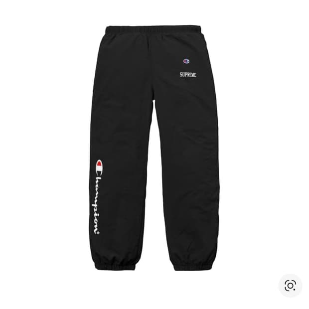 슈프림 챔피언 트랙 팬츠 블랙 xl