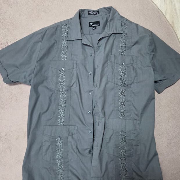Guayabera 구아야베라 쿠바 셔츠 그레이