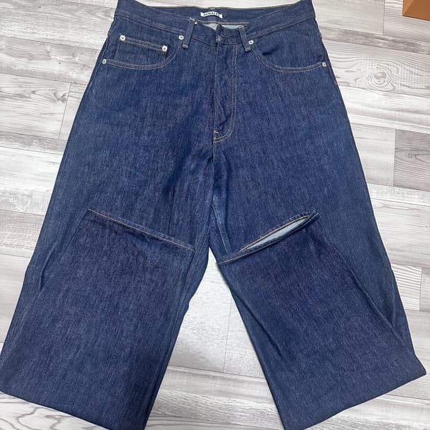 (30) 오라리 하드 트위스트 와이드 데님 팬츠 A00P03DM