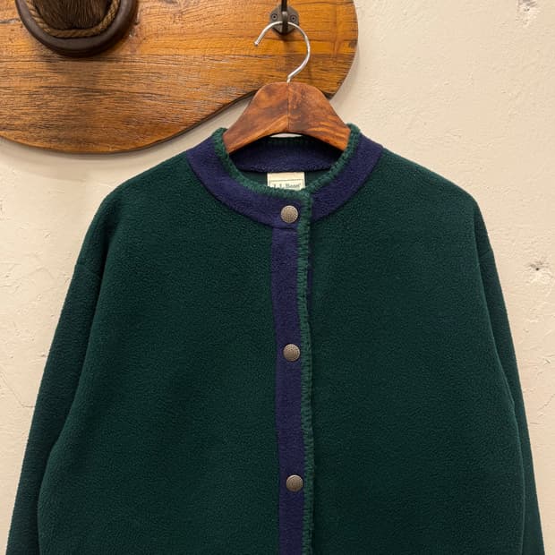 77) USA L.L.Bean Fleece Snap Cardigan