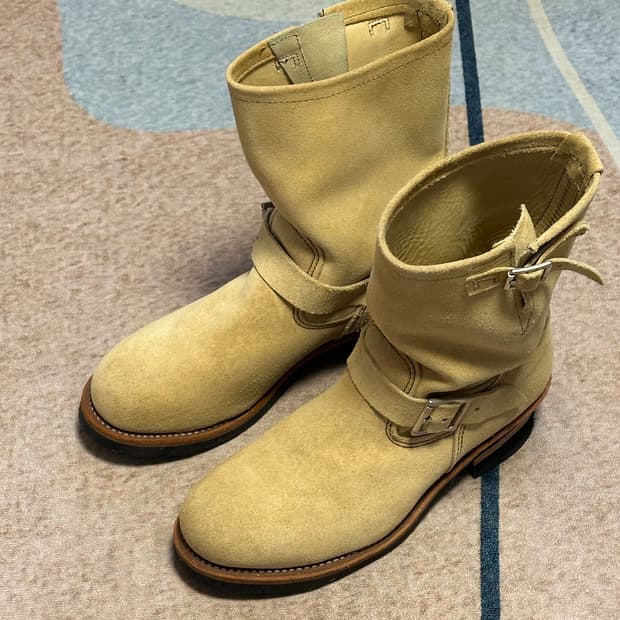 [280] 레드윙 8268 엔지니어부츠 러프아웃 스웨이드 베이지