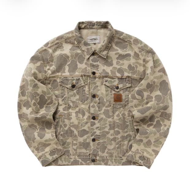 칼하트 WIP 덕 헬스턴 자켓 카모 덕 블랙 블리치드 L 새상품