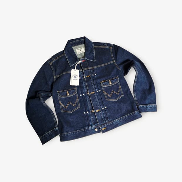 L 새제품) 커버낫 X 랭글러 데님 트러커 자켓 오리지널 인디고 100