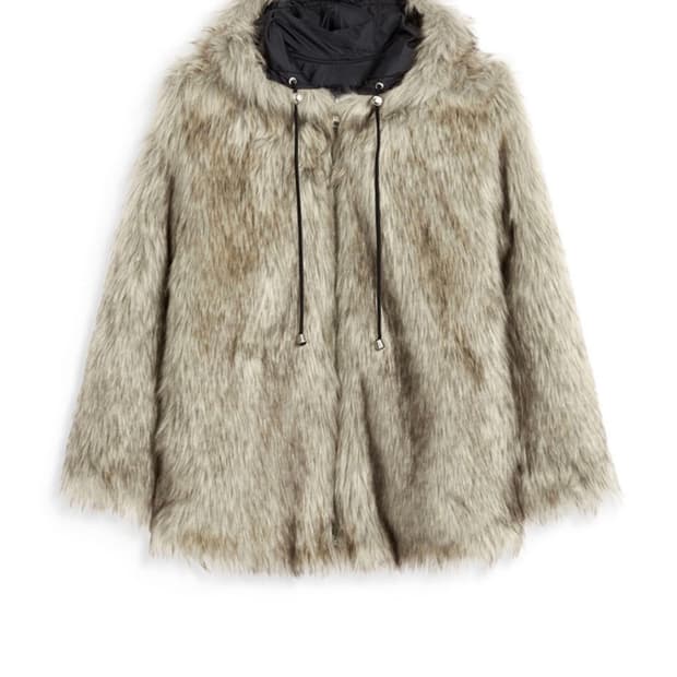 오픈와이와이 리버시블 퍼자켓 베이지 1사이즈