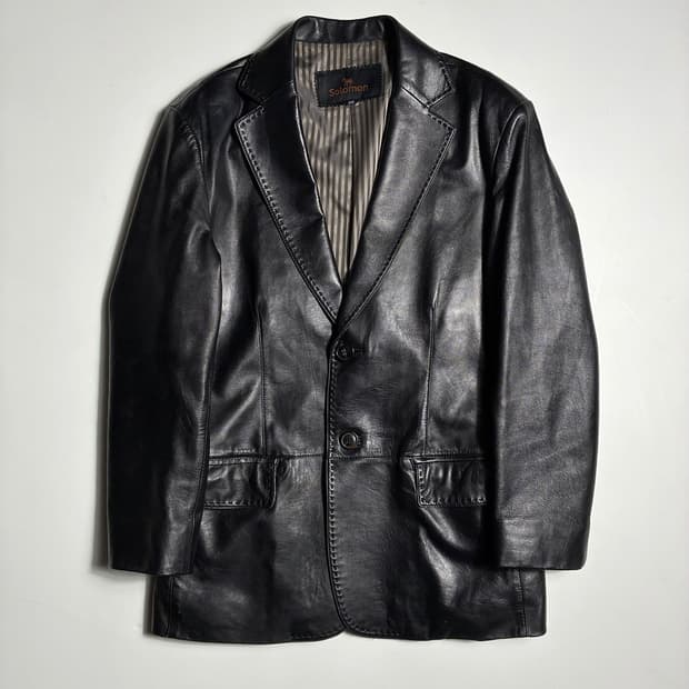 솔로몬 Solomon 베이직 양가죽 블레이저 자켓 R2349