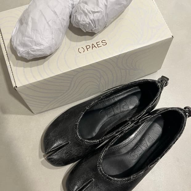 Paes 타비 플랫 빈티지블랙 235