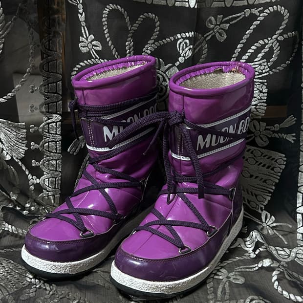 MOONBOOT 코팅 부츠 퍼플 230