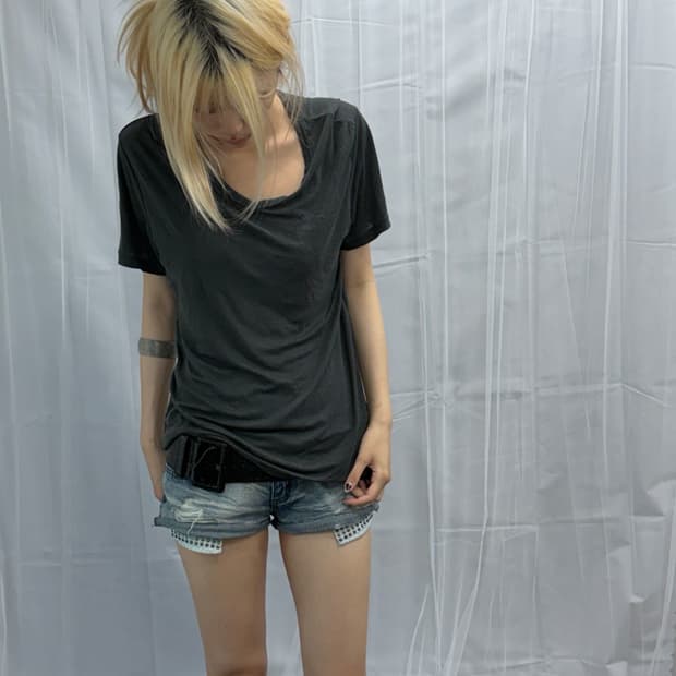 [Vintage] Soft Sheer Grey T-Shirt