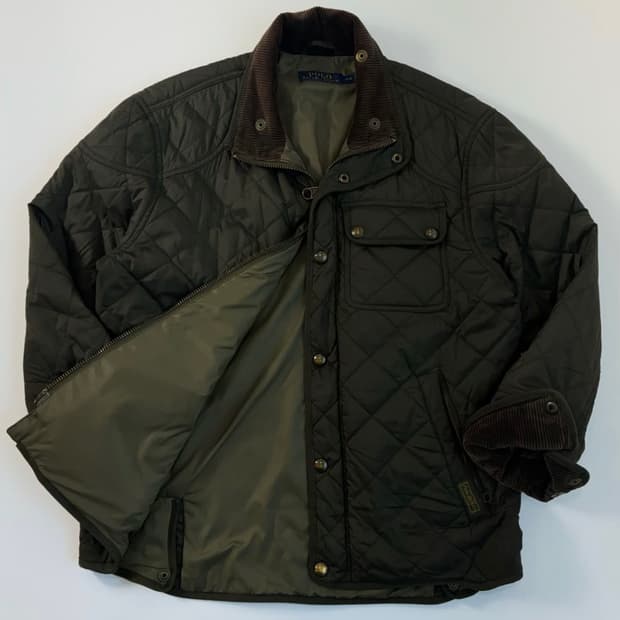 폴로 랄프로렌 퀄팅 자켓L 카키색
