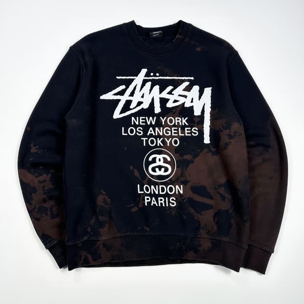 스투시 월드투어 빈티지 타이다이 맨투맨 M