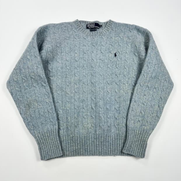 폴로 랄프로렌 클래식 셰틀랜드 울 케이블니트 여성M