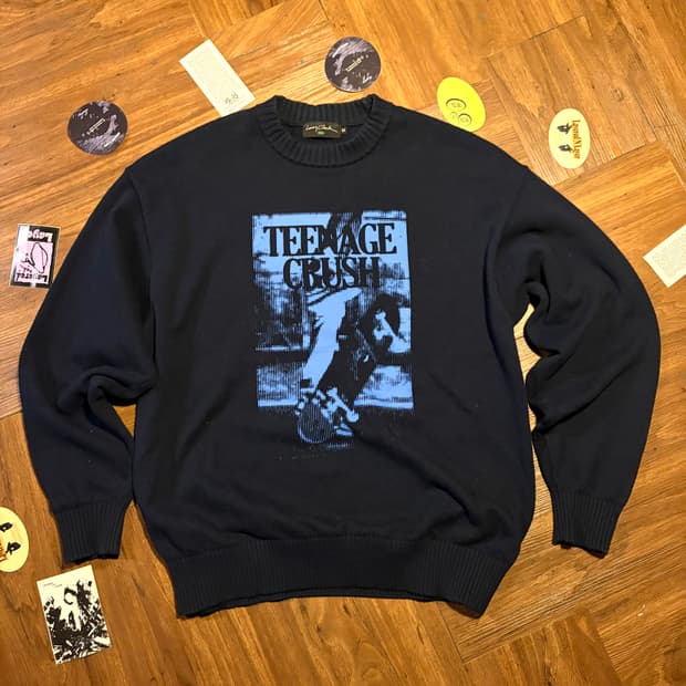 Teenage Crush Blue cotton knit
