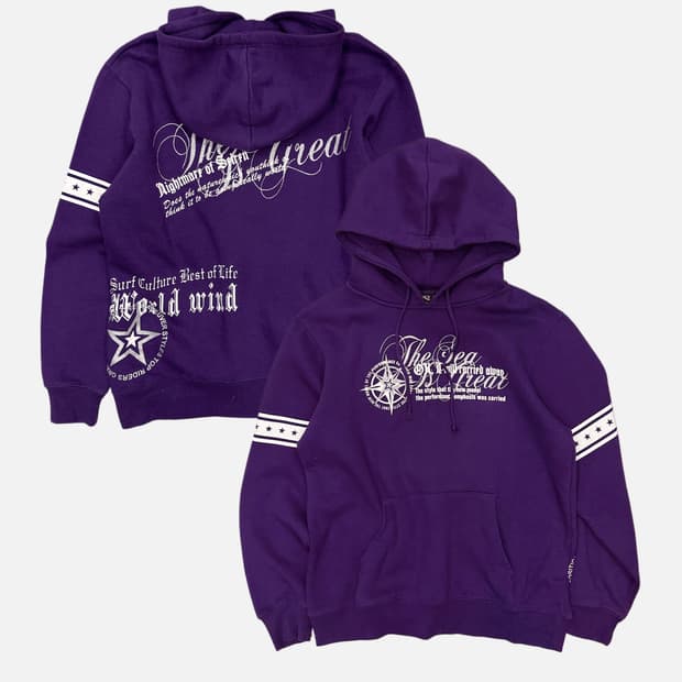 kitsch punk purple hood t
