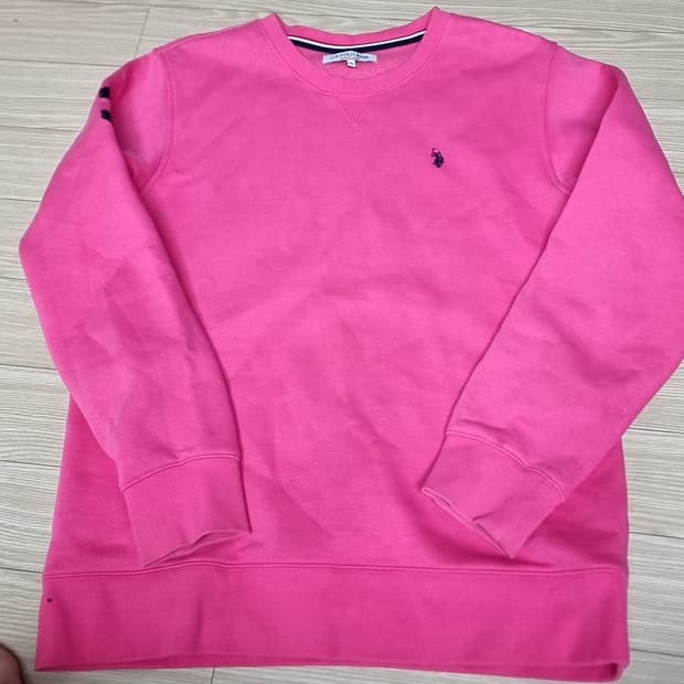 U.S.폴로 에센 핑크 맨투맨 티셔츠(100-105)