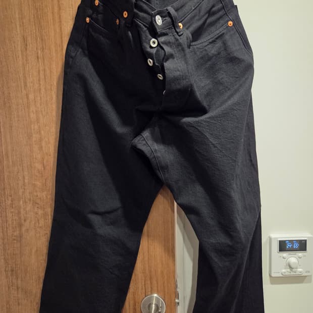 피그벨 pm-301 블랙 클래식 와이드 진 30사이즈