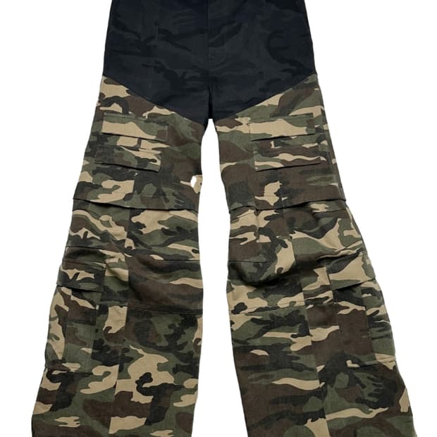 Two-Tiered Cargo Pants-Double