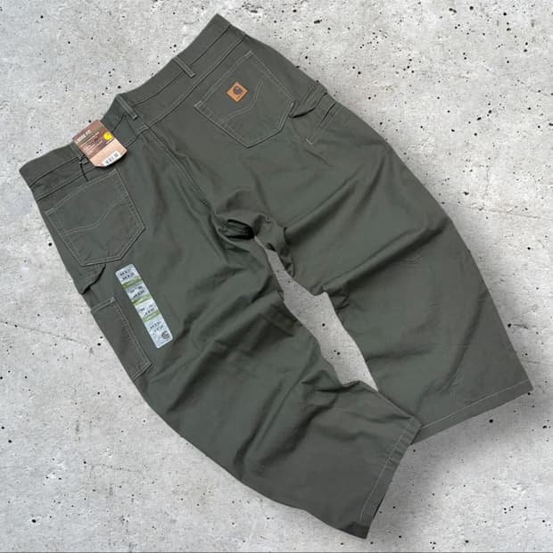 [44x30] 칼하트 빅사이즈 루즈핏 워크 팬츠 그린 새상품 C289