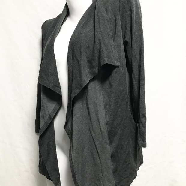 빈티지 vkei 아카이브 빅 카라 배색 오픈 가디건