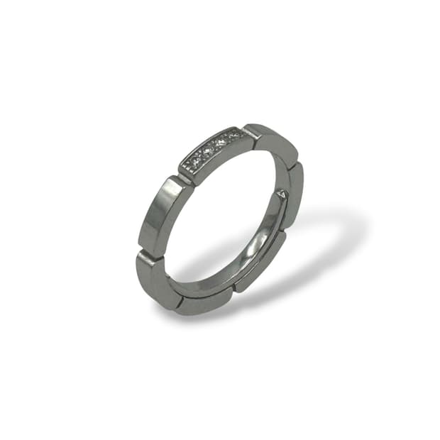 까르띠에 마이용 팬더 웨딩 밴드 링 반지 다이아4P 52호